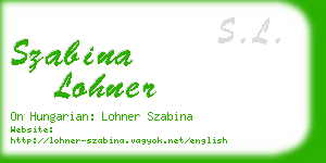 szabina lohner business card